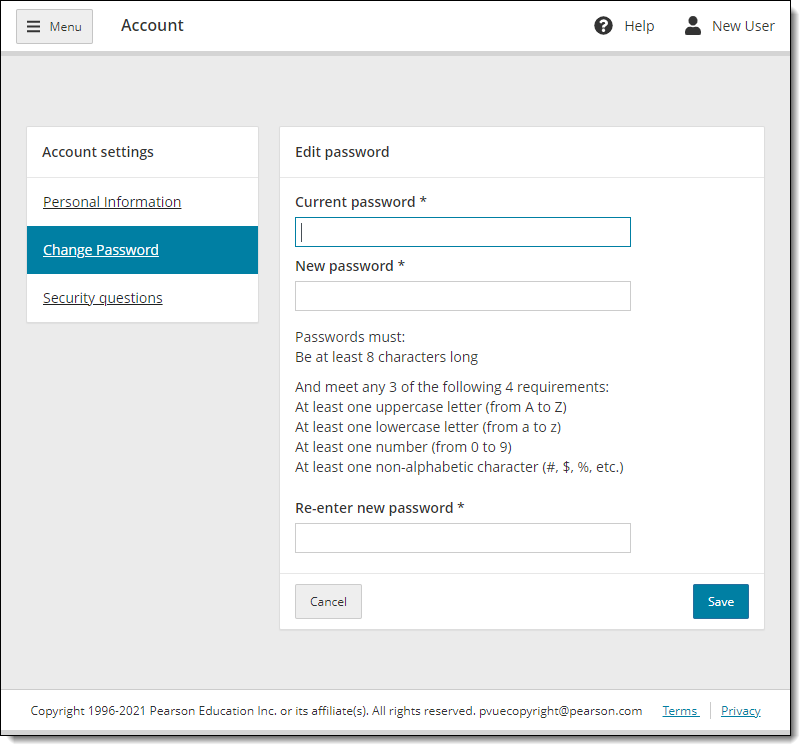 Edit Connect password.
